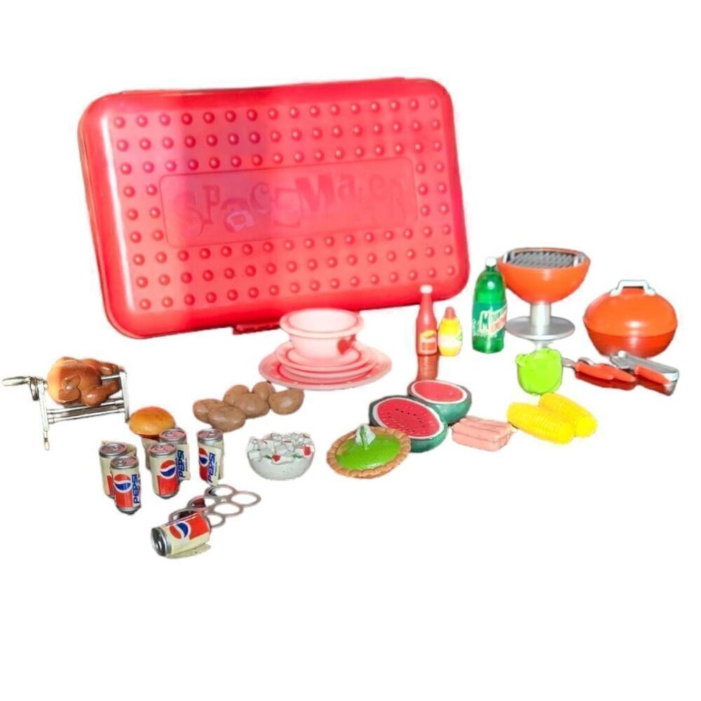 Vintage Barbie Accessories 90s Food Pepsi Rotisserie Grill Spacemaker
